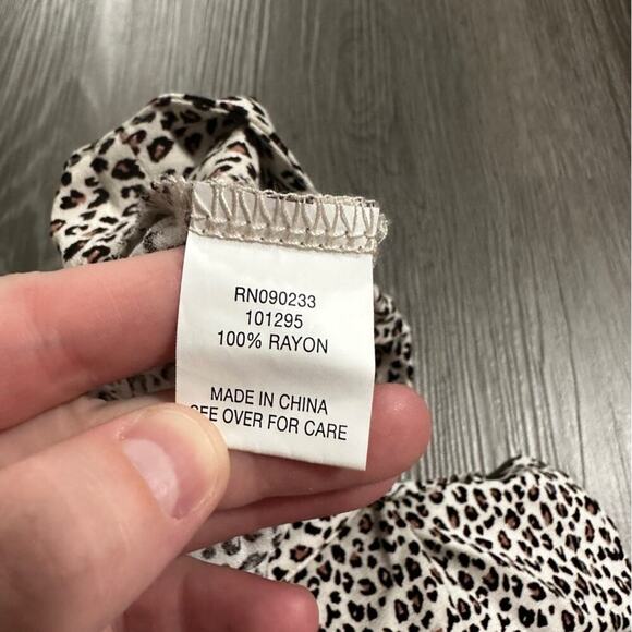 Lottie‎ Moss Tan Cheetah Print Zipper Mini Skirt Size S - Picture 4 of 6